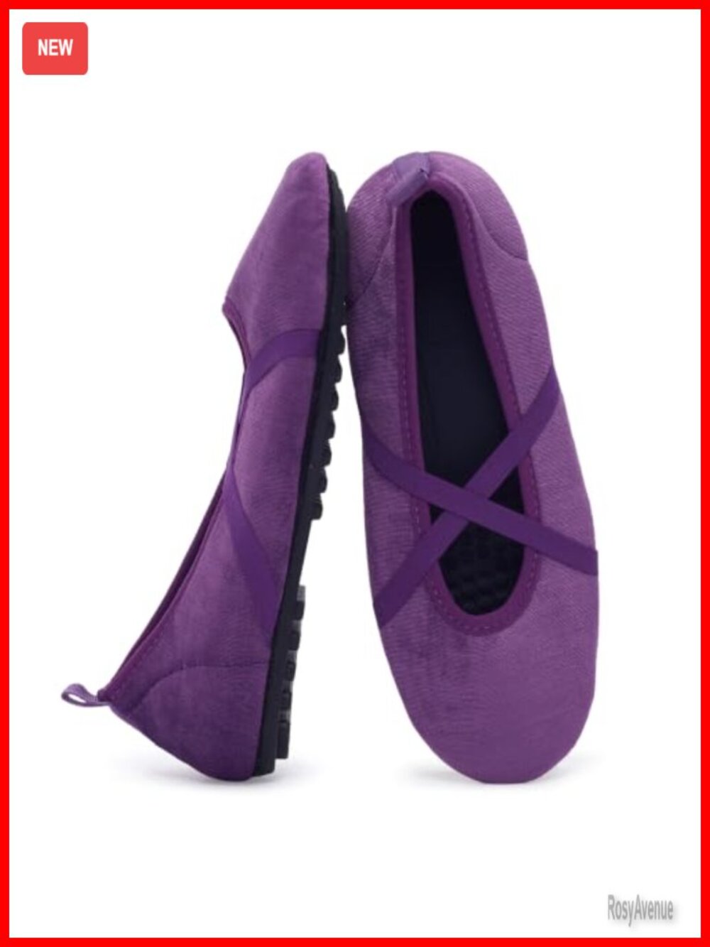Velvet Ballet Flats Round Toe Mary Jane Slip-On Comfort